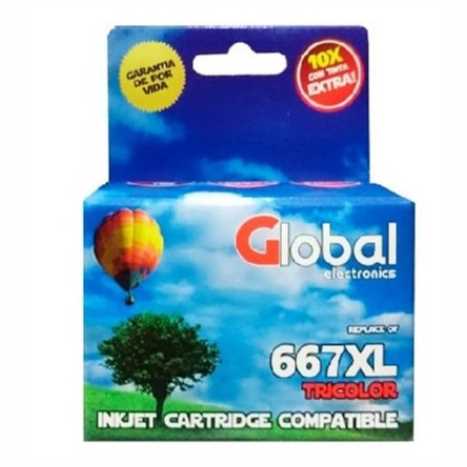 CARTUCHO ALTERNATIVO 667 TRICOLOR - GLOBAL